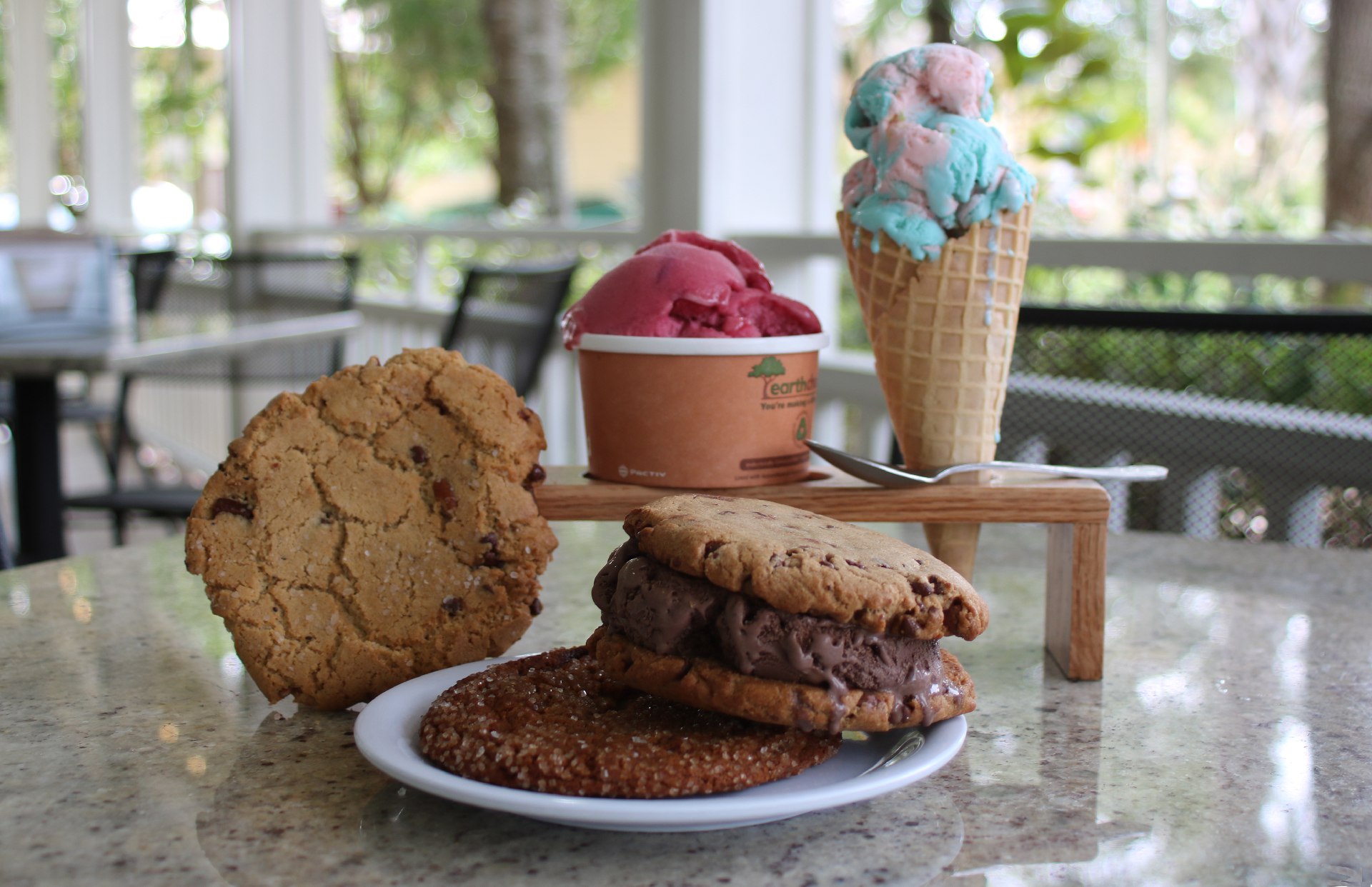 assorted cookies and ice cream